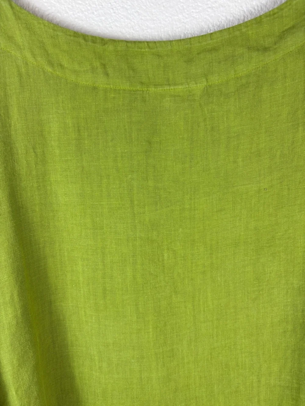 Bryn Walker Oversized 100% Linen Lime Green Tunic Top Lagenlook Size 3X - Picture 9 of 14